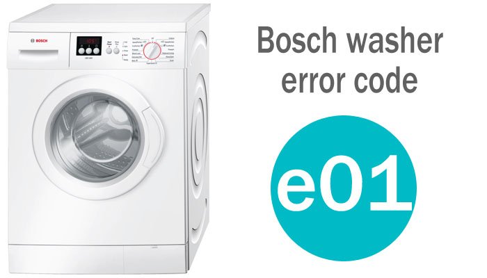 Bosch washer error code e01