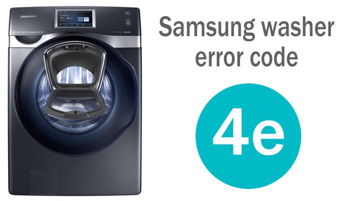 Samsung washer error code 4e