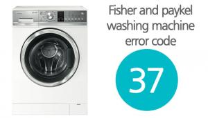 Fisher and paykel washing machine error code 37