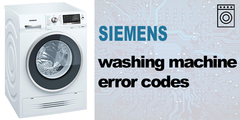 Siemens washer error codes